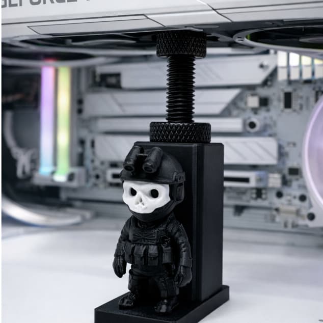 Suporte para Placa de Vídeo Ghost Call of Duty exclusivo  – GPU Ajustável Gamer Universal