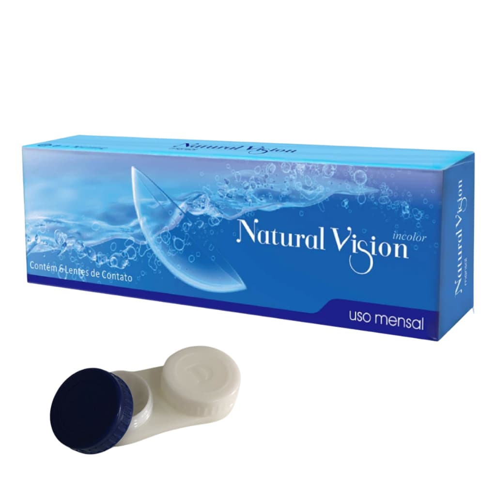 Lente De Contato Natural Vison Mensal Incolor Com Grau - 6 Unidades - Miopia e Hipermetropia