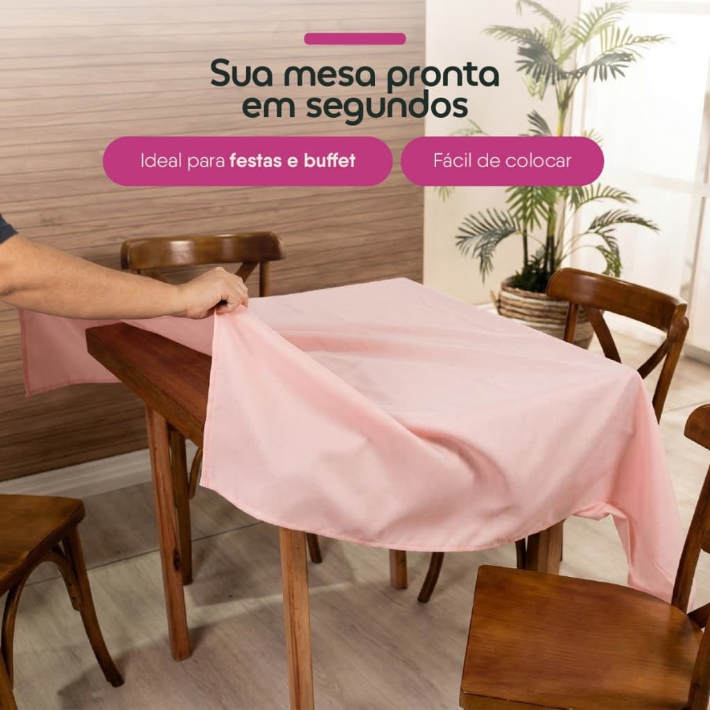 TOALHA DE MESA AVULSA  COM ACABAMENTO EM BAINHA