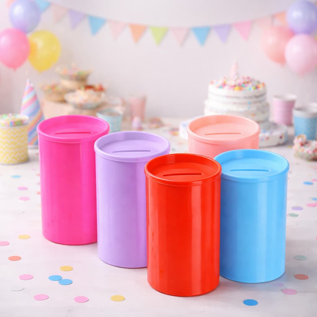 30 Cofrinho Plástico 9,5x6 Cm Lembrancinha Cofre festa de aniversario, cofrinho personalizar