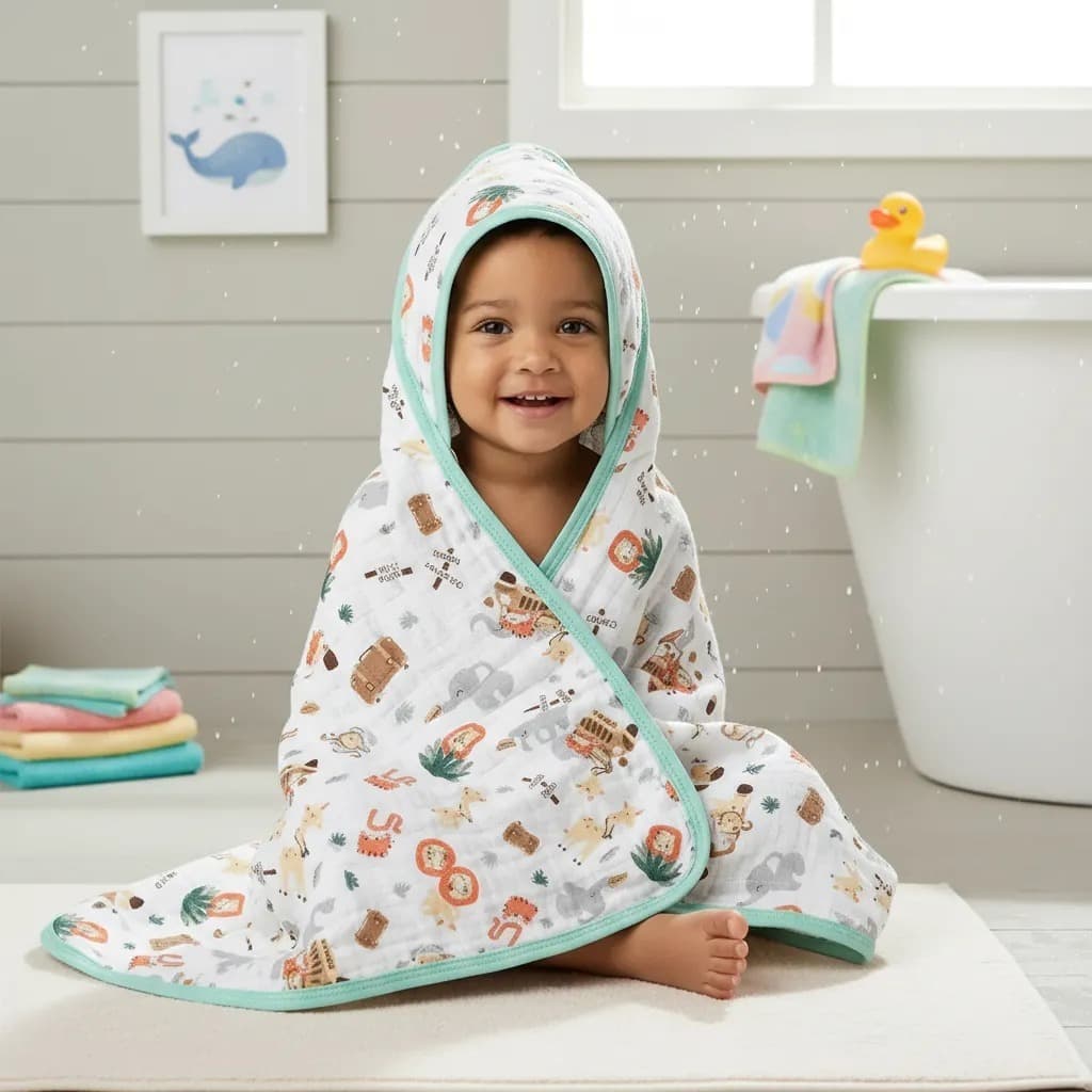 Toalha Banho Infantil Toalhão Menino Menina Grande de Fralda Soft Capuz 100% Algodão