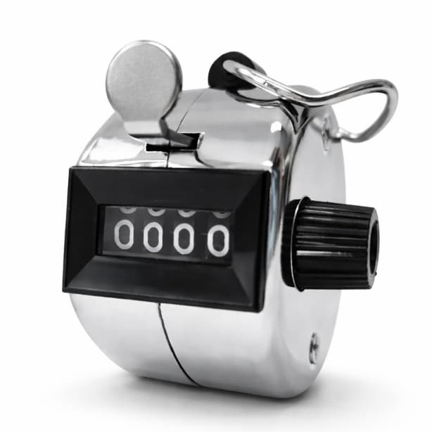 Contador Manual Estatístico Analógico 4 Dígitos Contador de Volumes Pessoas