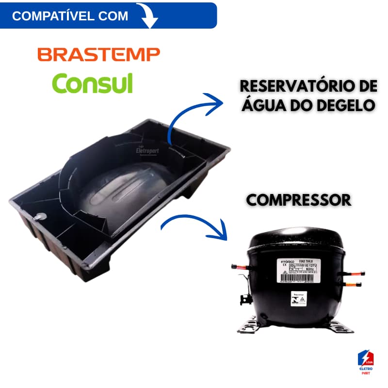 Bandeja Evaporação De Água Embraco Compressor Geladeira 326065990