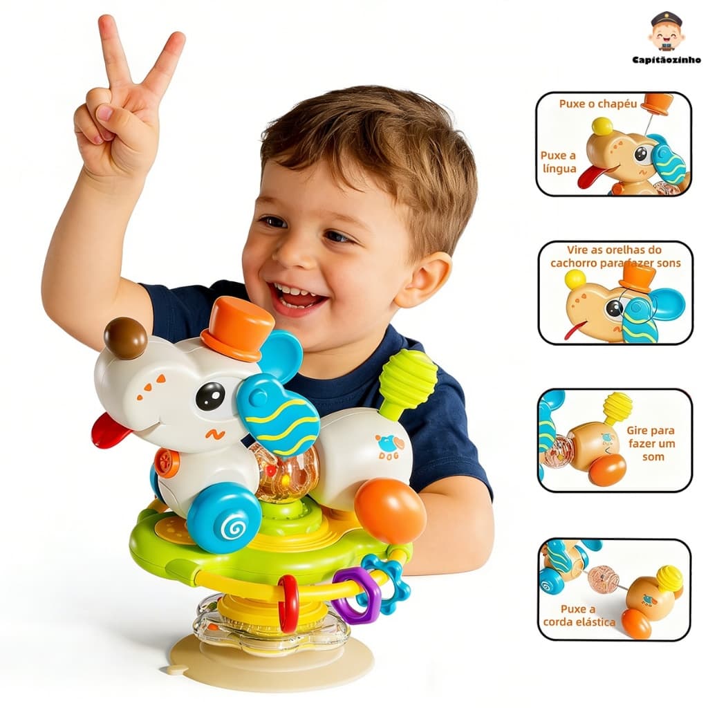 Chocalho Divertido Bebe Colorido Infantil Sensorial Brinquedo Mordedor Atrativo Estimula Coordenação Resistente