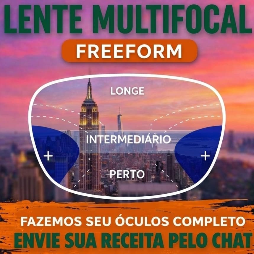 Par Lentes Multifocal Digital Freeform óculos de grau miopia hipermetropia astigmatismo presbiopia lente com grau