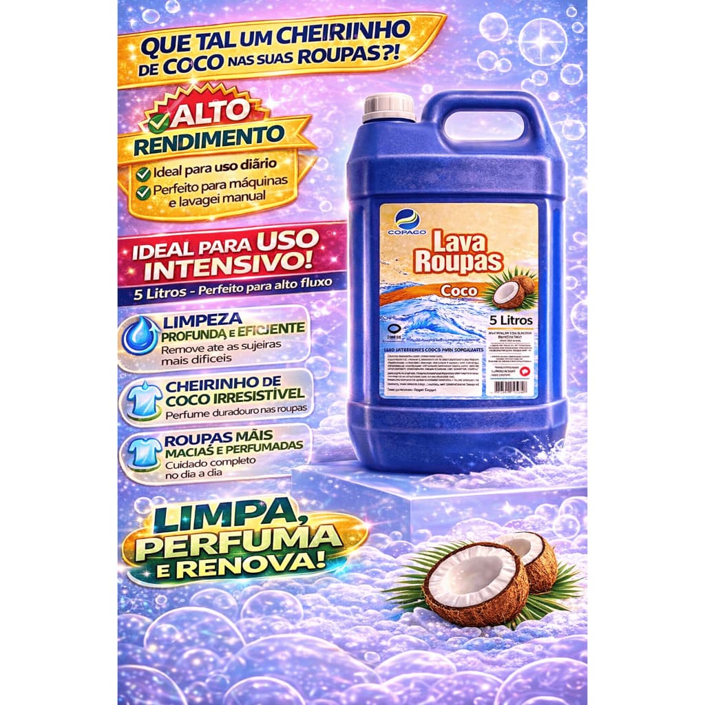 LAVA ROUPAS COCO GOPABO 5 LITROS