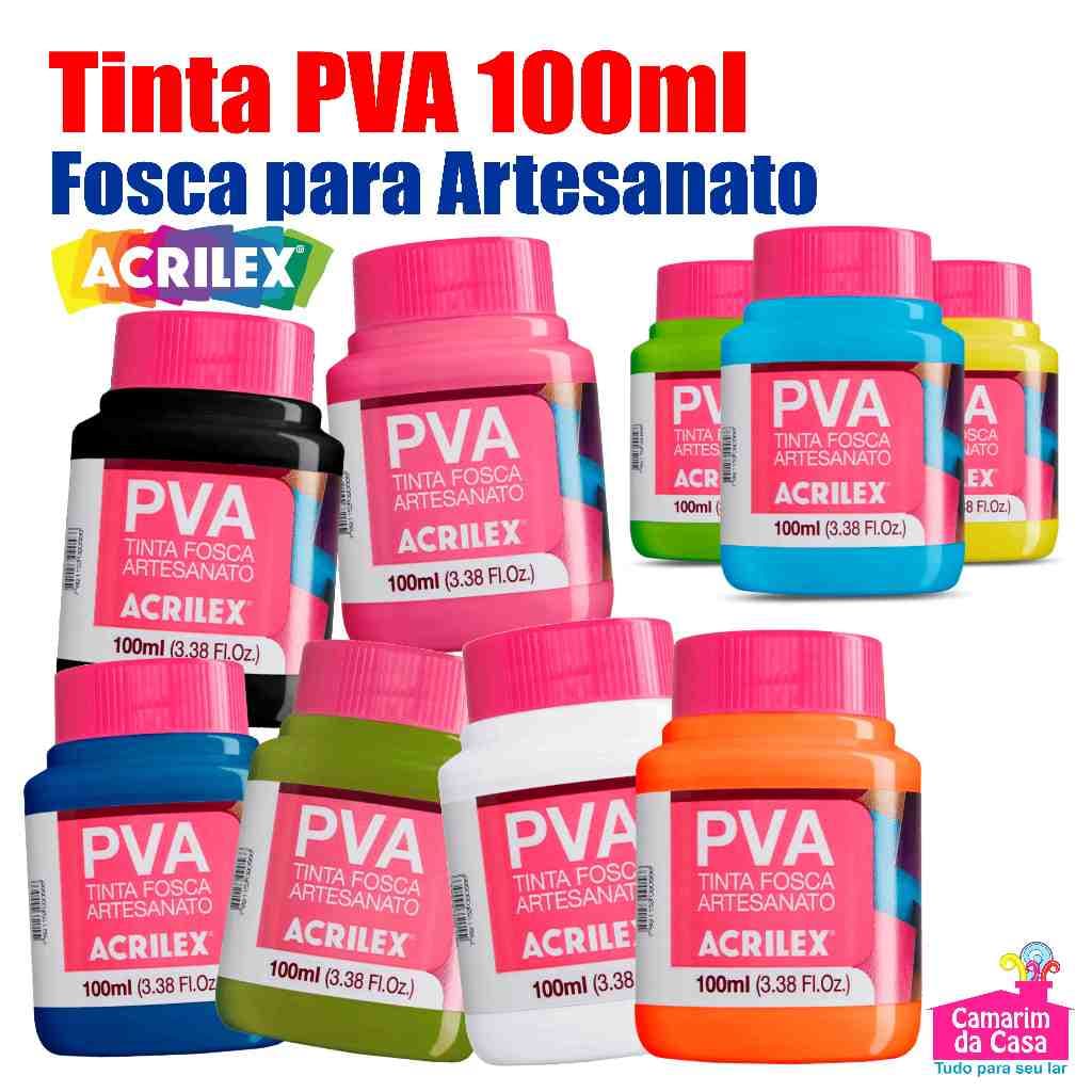 Tinta PVA Fosca Tubo com 100ml Marca Acrilex Diversas Cores