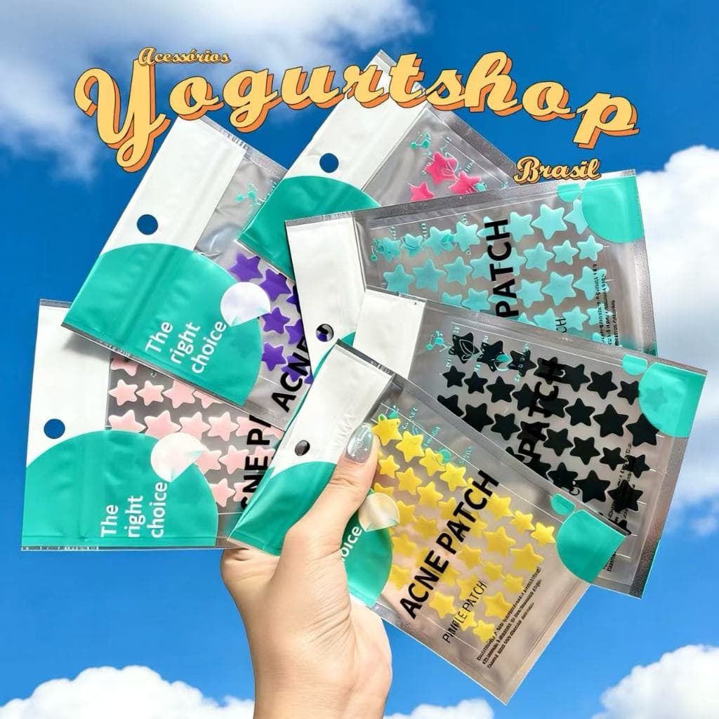 Adesivos Secador de Espinhas Patches em formato de estrelas - cores sortidas