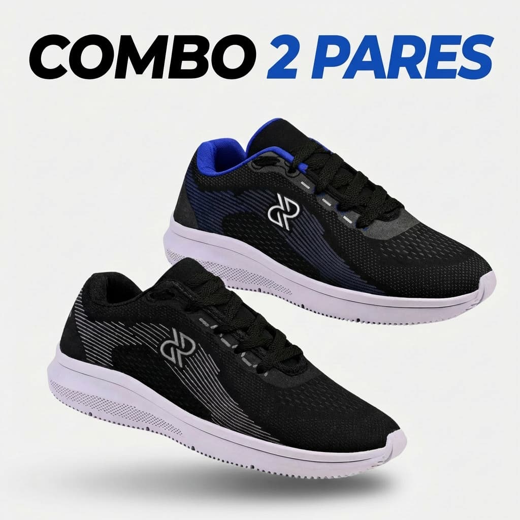 Combo 2 Pares Tênis Masculino Leve Confortável Academia Caminhada Casual