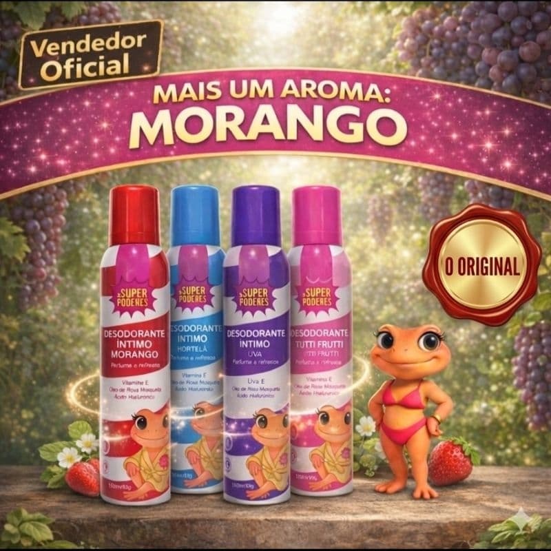 Desodorante Íntimo Feminino Super Poderes Jato Seco - Perfuma, Refresca e Previne Odores na Virilha