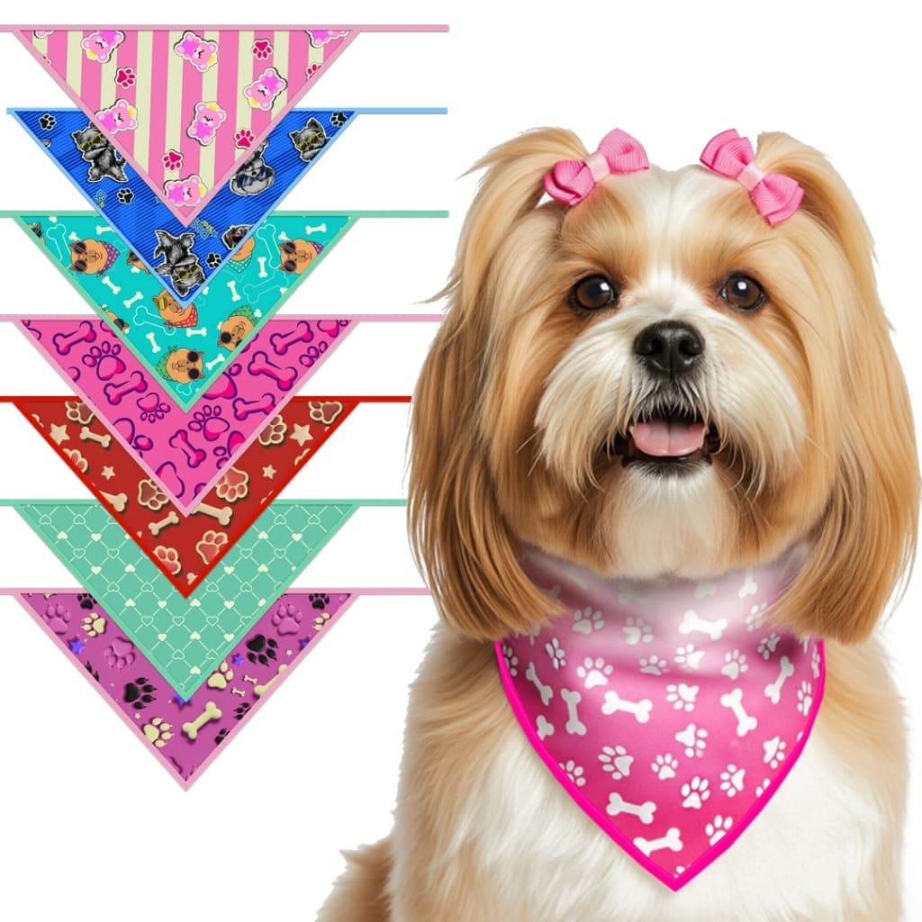 Kit Bandana Para Pet Shop Banho e Tosa Premium Lenço Para Cachorro de alta qualidade