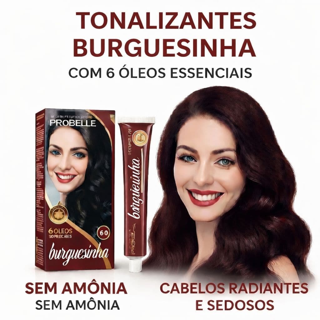 Tonalizante Sem Amônia Burguesinha Probelle 50g escolha sua cor