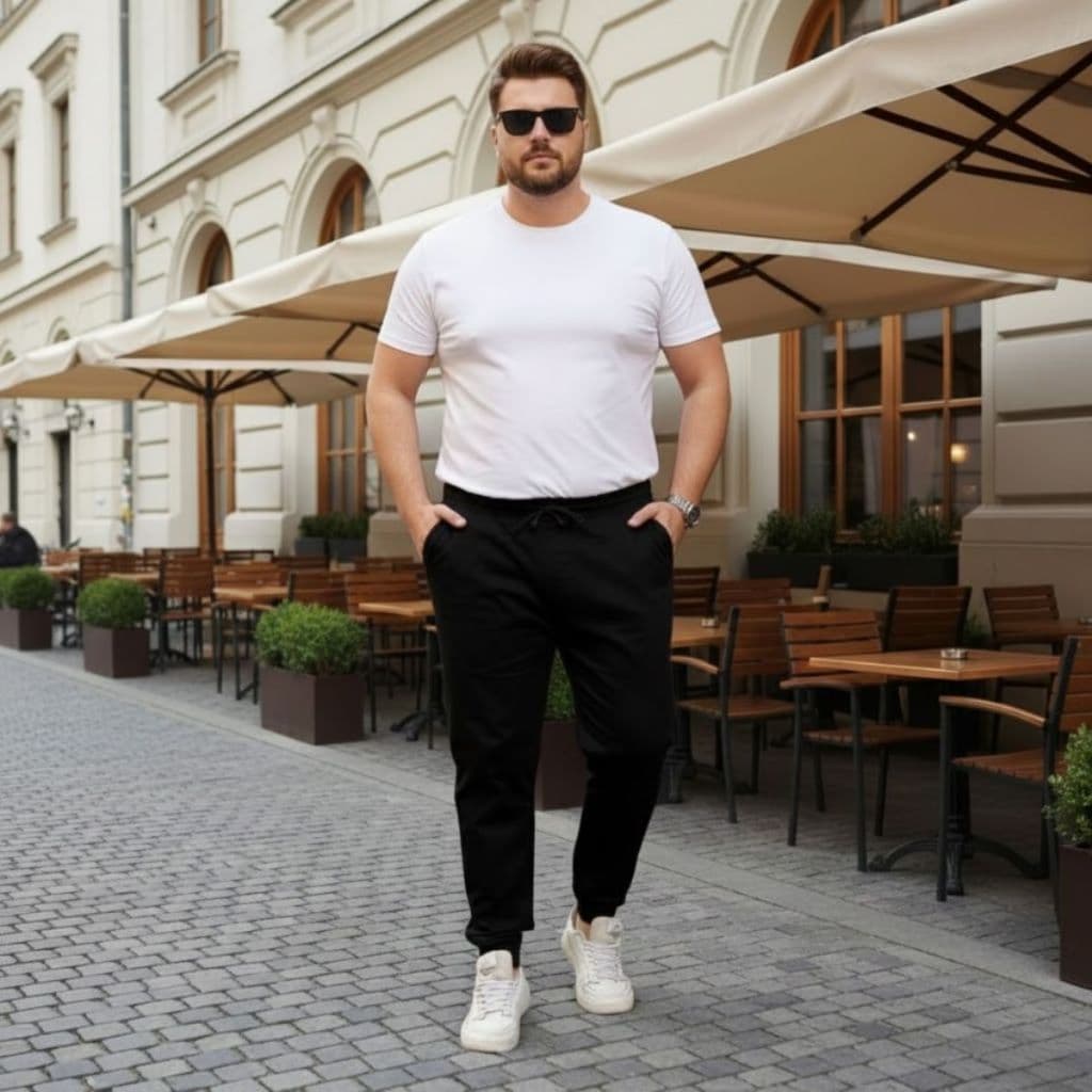 Calça Jogger Plus Size Sarja Colorida Super Lycra Tamanhos Grandes 46 48 50 52 54 56