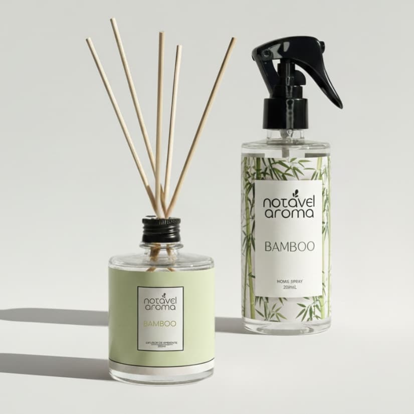 Kit Difusor Varetas Home Spray Bamboo Presente Completo Notável Aroma