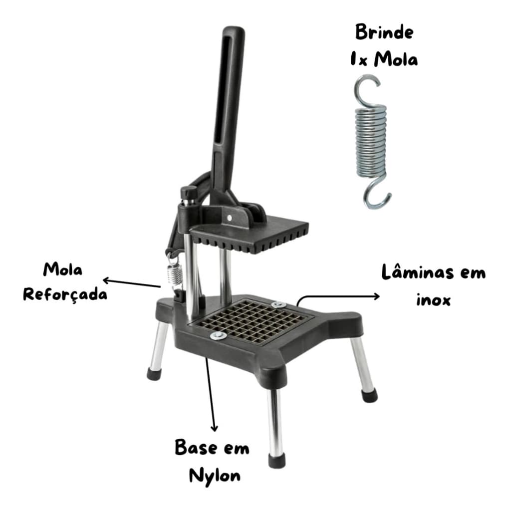 Picador de Legumes Batata Palito Frutas Cenoura Cebola Pepino Original Industrial Shop JCN
