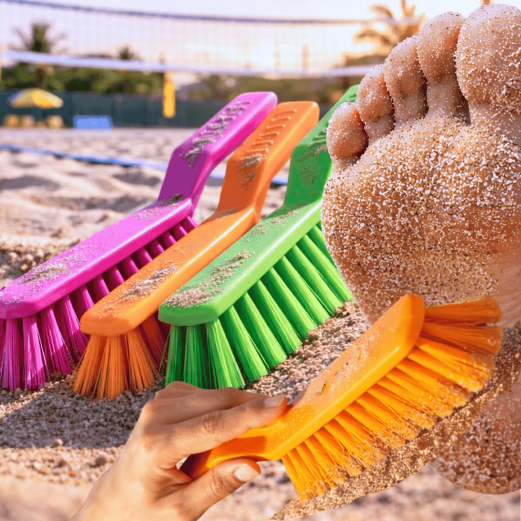 Escova Beach Tennis Futevolei Volei de Praia Limpa Tira Areia Pó Sports Verão