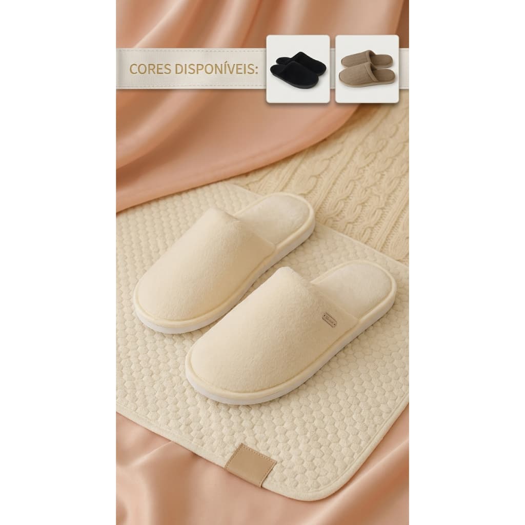 Pantufa Feminina Forrada em Lã Chinelo Quentinho Macio Confortável Antiderrapante Para Usar Em Casa