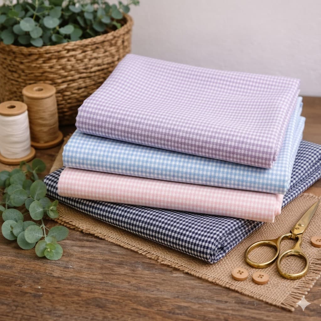 Tecido Xadrez Pequeno 2mm Tricoline Fio Tinto 100% Algodão Macio Cores Clássicas Qualidade Premium