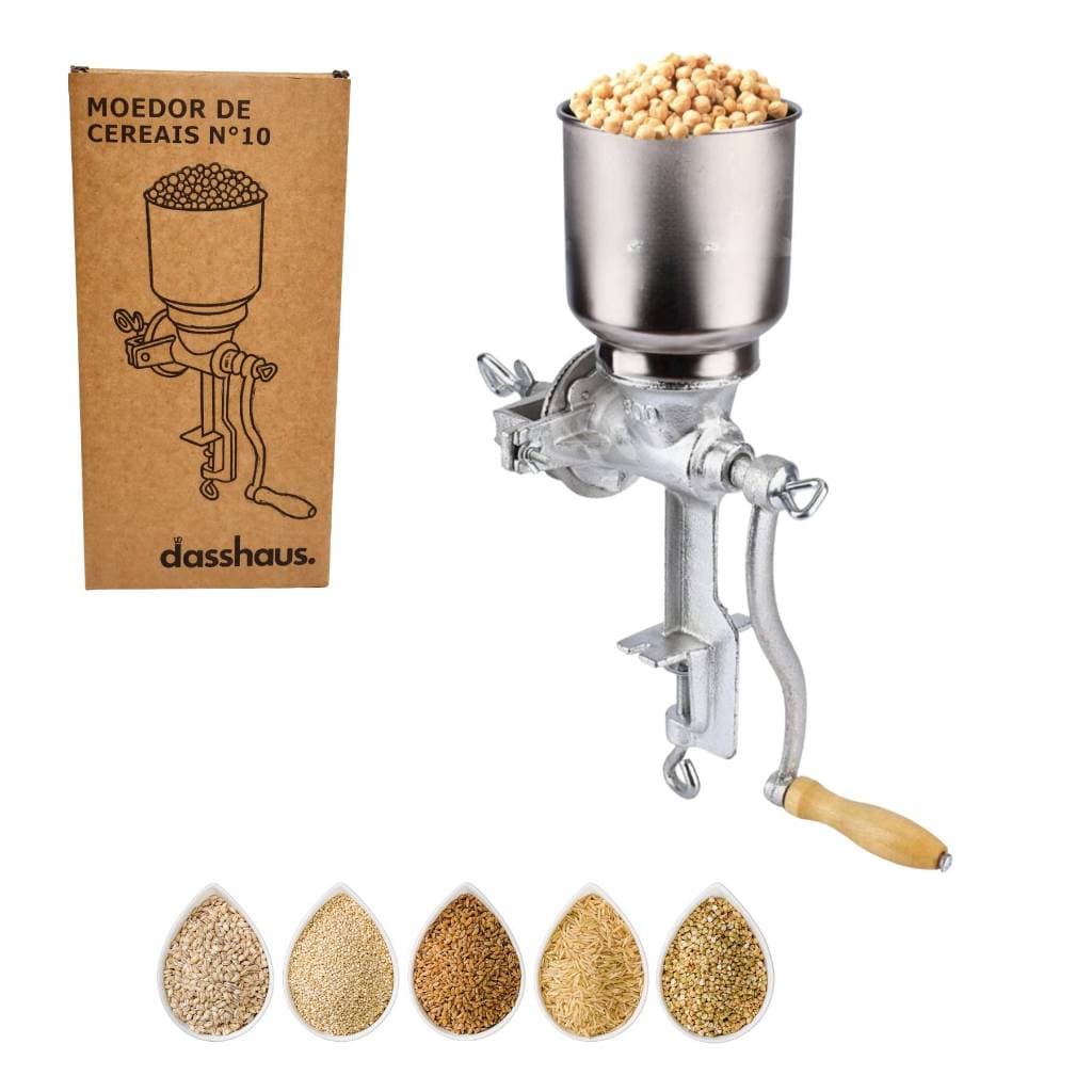 Moedor de Grãos Diversos Profissional Manual de Ferro Fundido