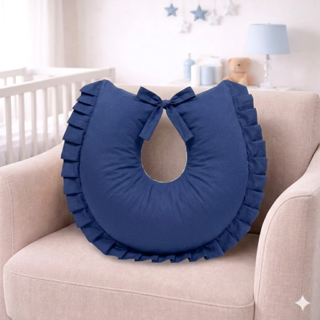Almofada de Amamentação Ergonômica Travesseiro Amamentar Bebê Conforto Apoio Lavável antialérgica grande formato U