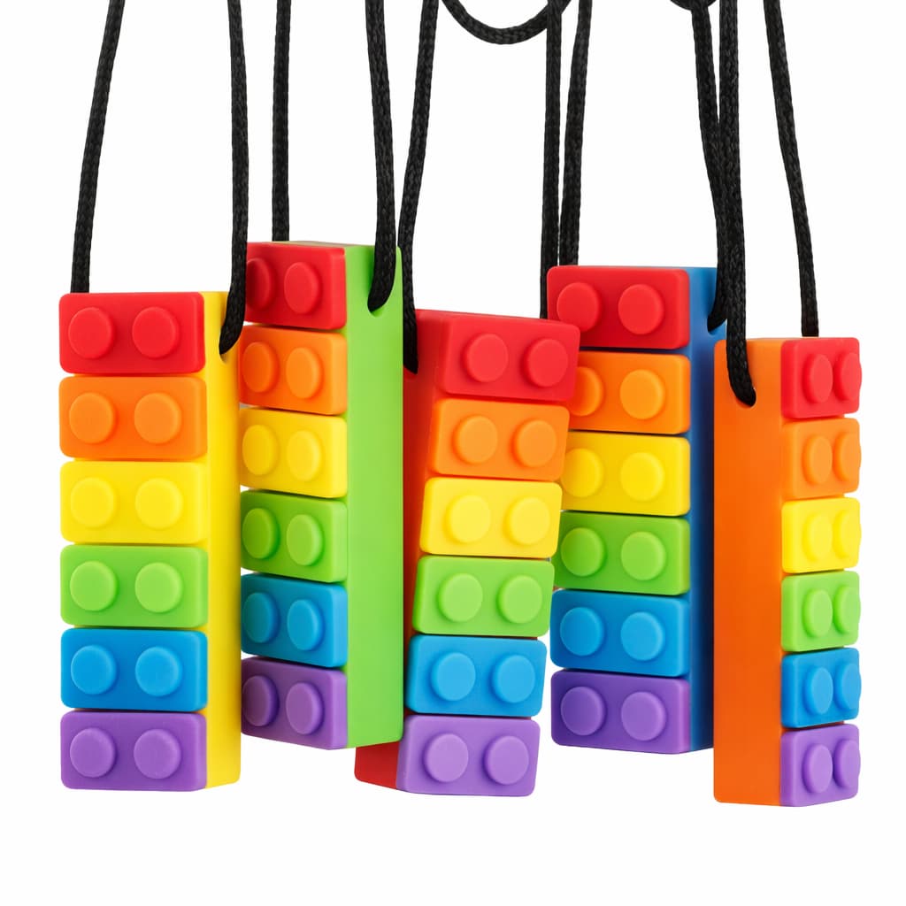 Colar Sensorial Mordedor Autista criança Autismo TDAH Stress Estresse Calmante