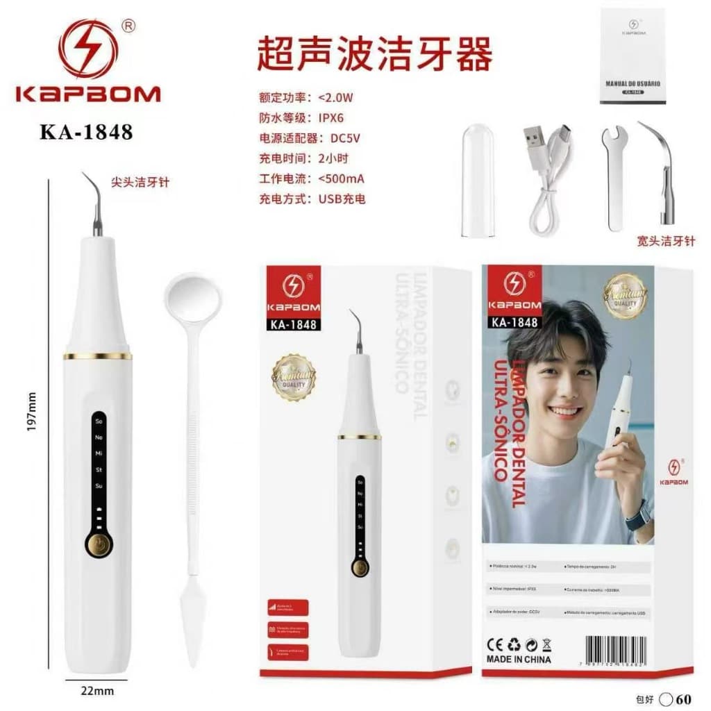 Limpador Dental Elétrico Ultra-sônico