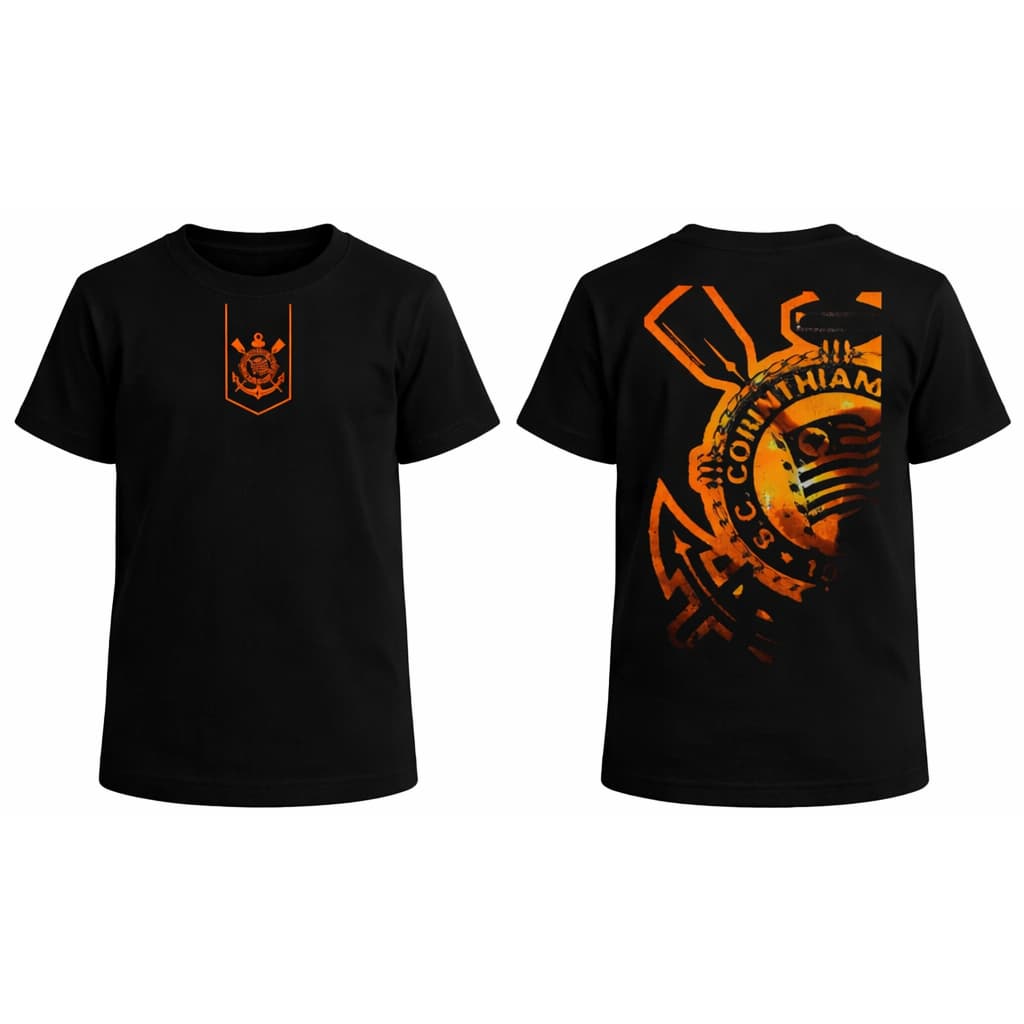 Camiseta Infantil Corinthians Lançamento Estampa Futebol 100% Algodão, camisa Adulto