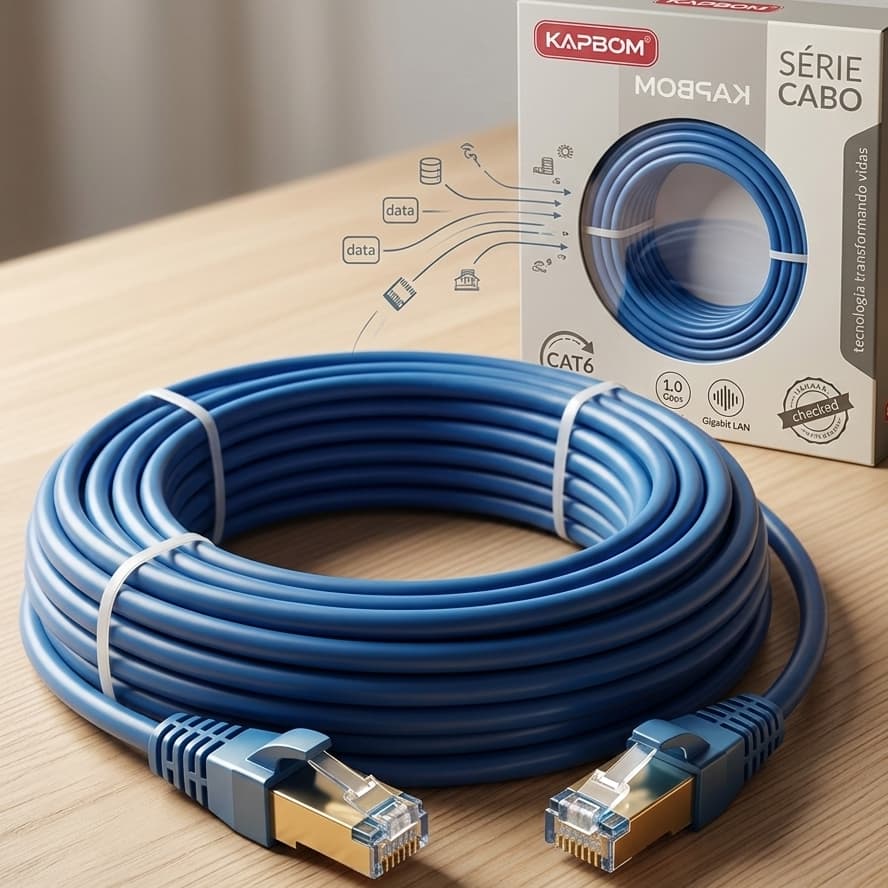 Cabo de Rede 15 Metros Cat5e Ethernet RJ45 Kapbom KAP-W-15M