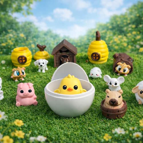4 Brinquedo Surpresa Colecionáveis Pet – Ovo Surpresa | Modelos Sortidos