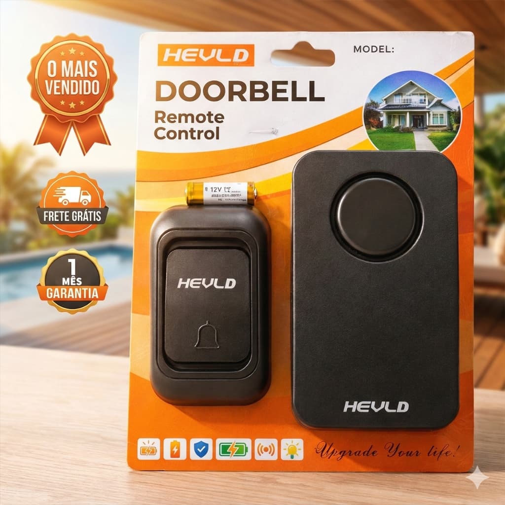 Campainha Residencial Sem Fio Prova D'água Casa  Longo Alcance  Segurança Comercial