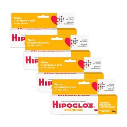 Kit 4 Cremes Preventivo Contra Assaduras Hipoglós Amêndoas 40g PROMOÇÃO