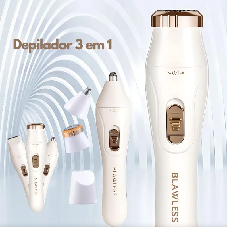 Aparelho Barbear Elétrico e Depilador , Facial e Corporal / íntimo 3 Em 1 Portátil Recarregável USB  Indo