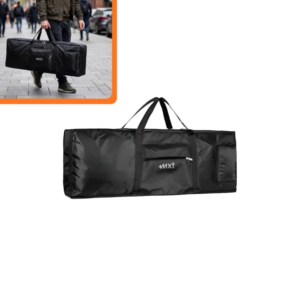 Capa Bag para Teclado Musical com Bolsos - 100x42x14cm - Ideal para Casio, Roland, Yamaha