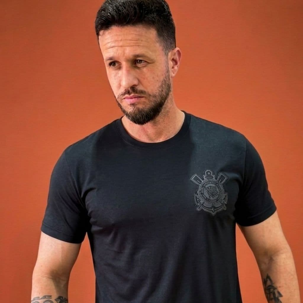 Camisa Corinthians Masculina Casual Preta Original