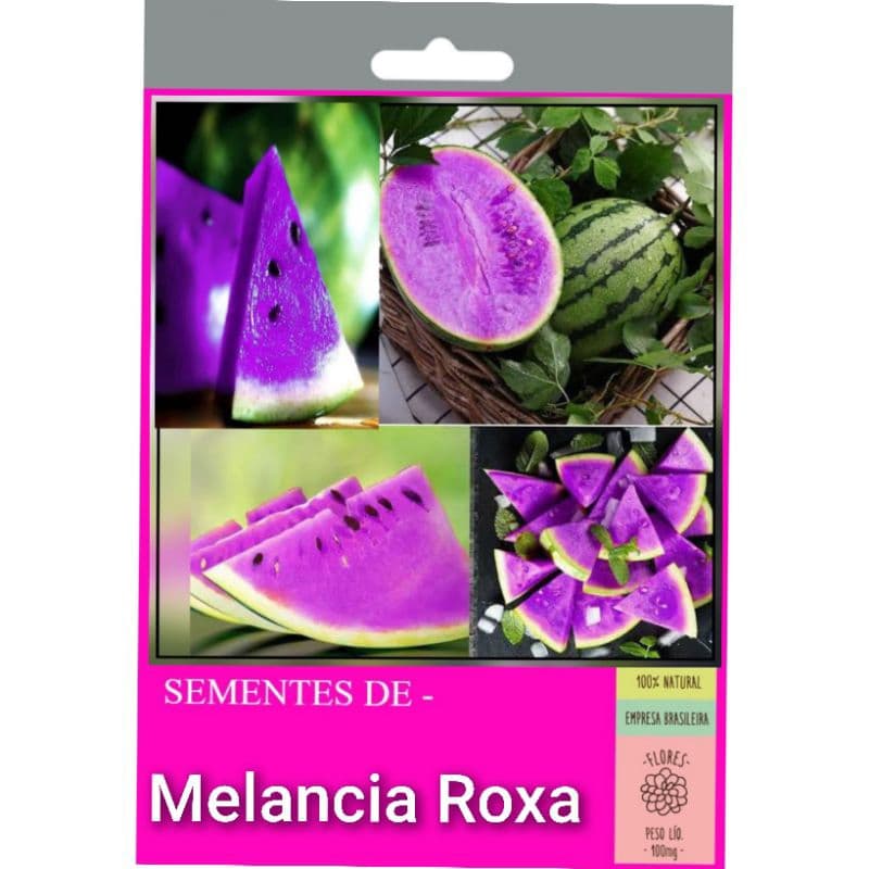 Melancia Roxa Importada | Fruta Diferente e Saborosa (10 sementes)