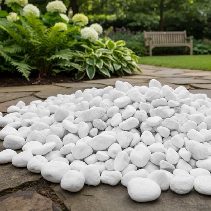 Pedra branca dolomita seixo- pacote 2kg até 6Kg