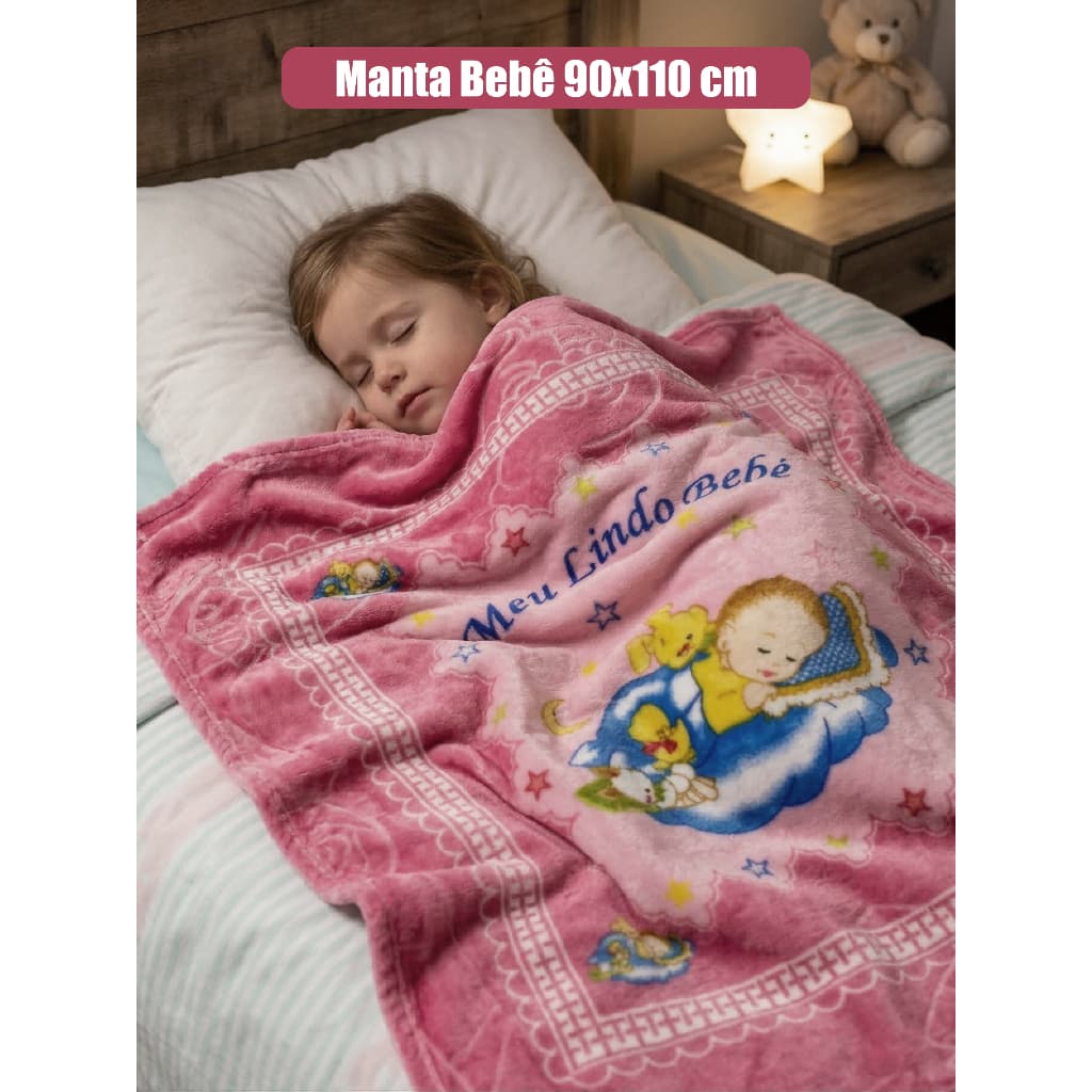 Manta Bebê 90x110 cm Infantil Soft Antialérgico