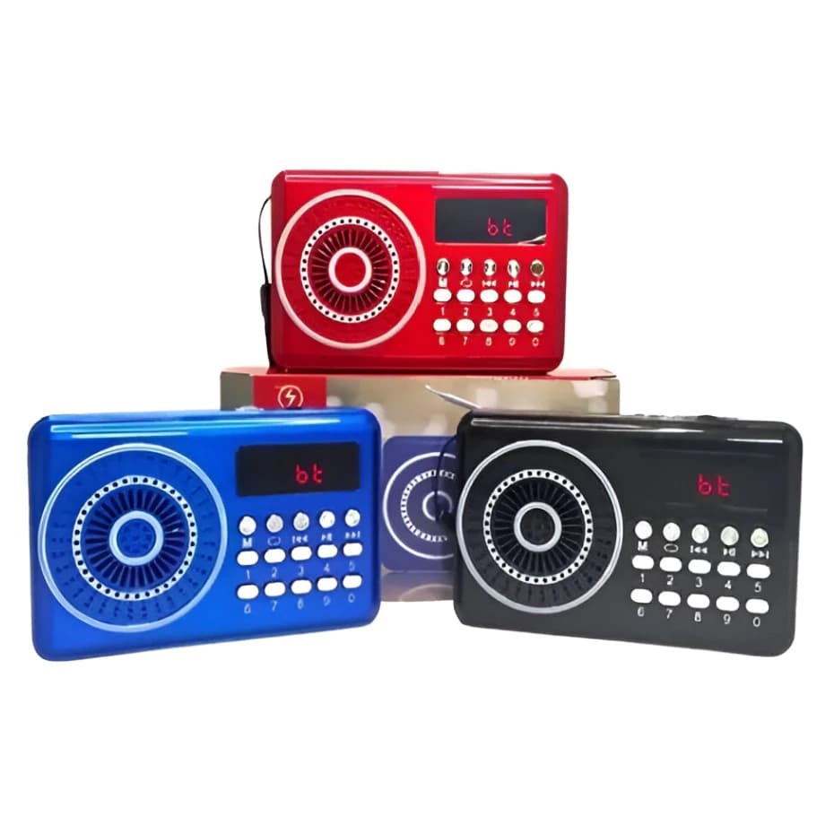 Rádio Portátil FM + Leitor de Cartão + PenDrive JD-32 JD-31 JD-35 COM BLUETOOTH