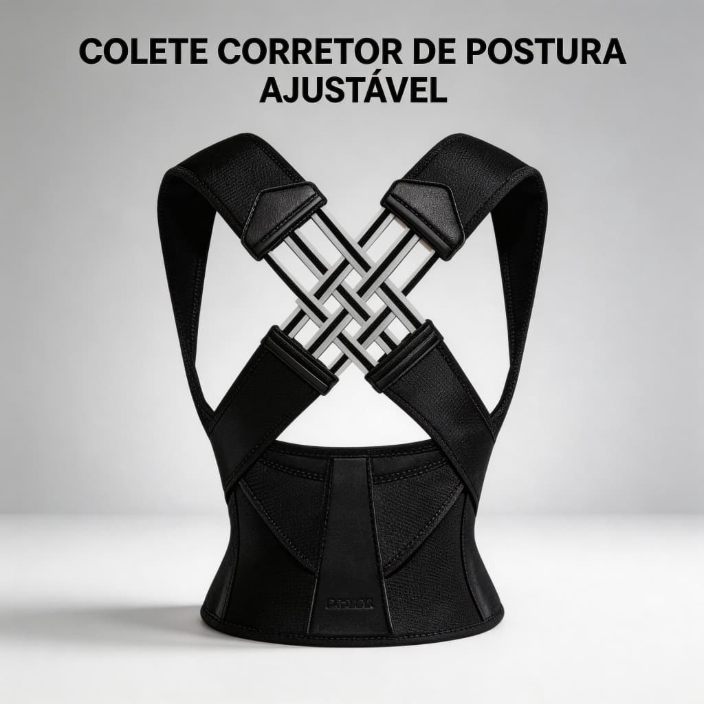 Colete Corretor de Postura Ajustável Unissex, Suporte para Costas e Ombros, Melhore Sua Postura