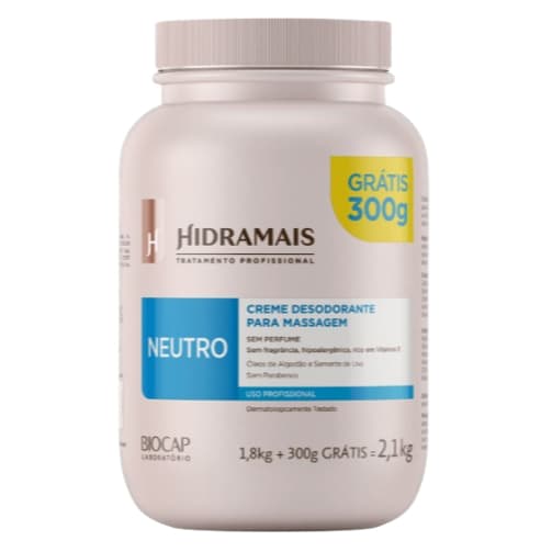 Hidramais Creme Para Massagem Neutro 2,1Kg
