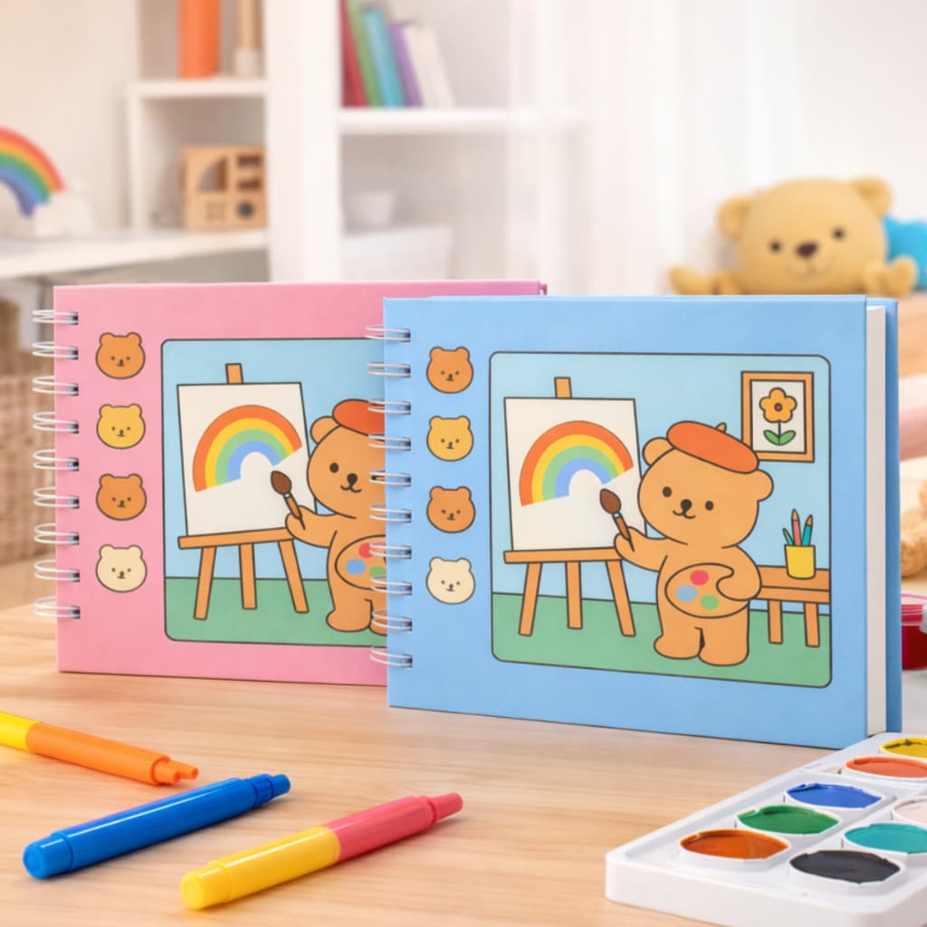 Livro  de Colorir Infantil 50 FOLHAS  Capa Dura Diversão Criativa para Crianças Atividades Educativas