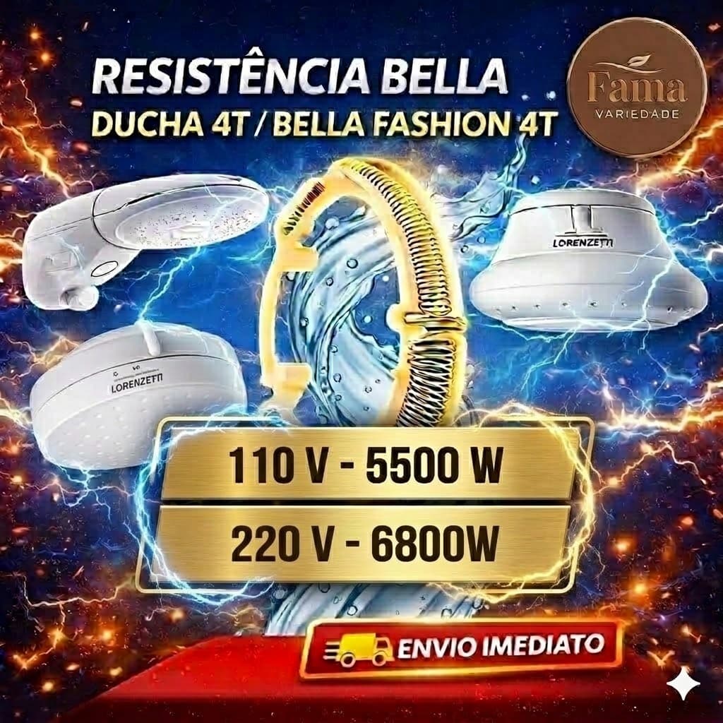 Resistência lorenzetti Compatível  Bella Ducha 4T / D.Fashion 4t / Ultra 4T –220V 6800W