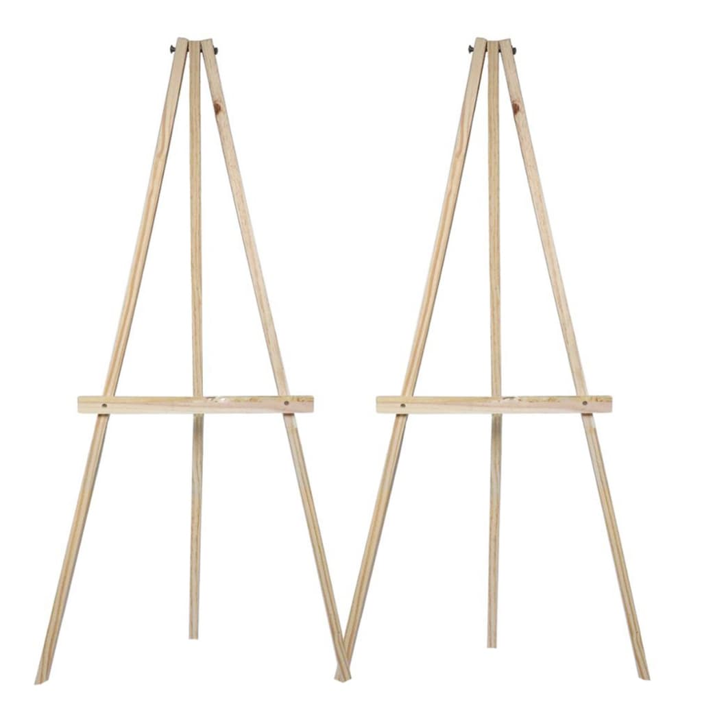 Kit 2 Cavaletes De Madeira pinus Para Pintura Placa Recepção Festa Casamento Multiuso 120cm