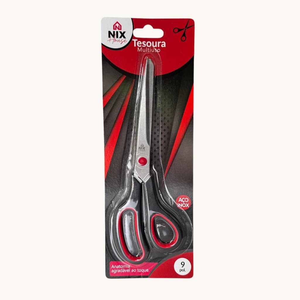 Tesoura multiuso 9 polegadas - Aço Inox | Costura Artesanato Uso Geral