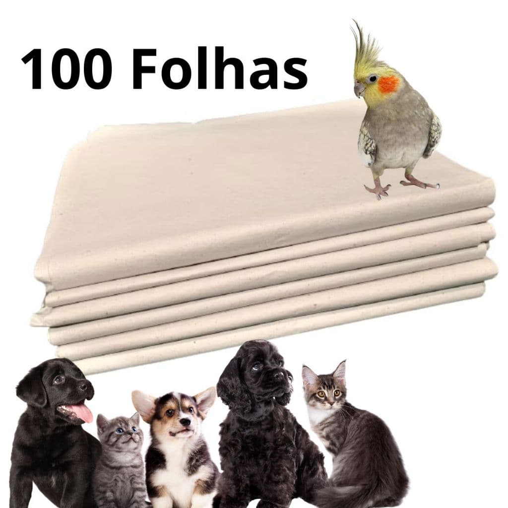 KIT 100 FOLHAS JORNAL PET LIMPO ALTA ABSORÇÃO PROMOÇÃO ENVIO IMEDIATO