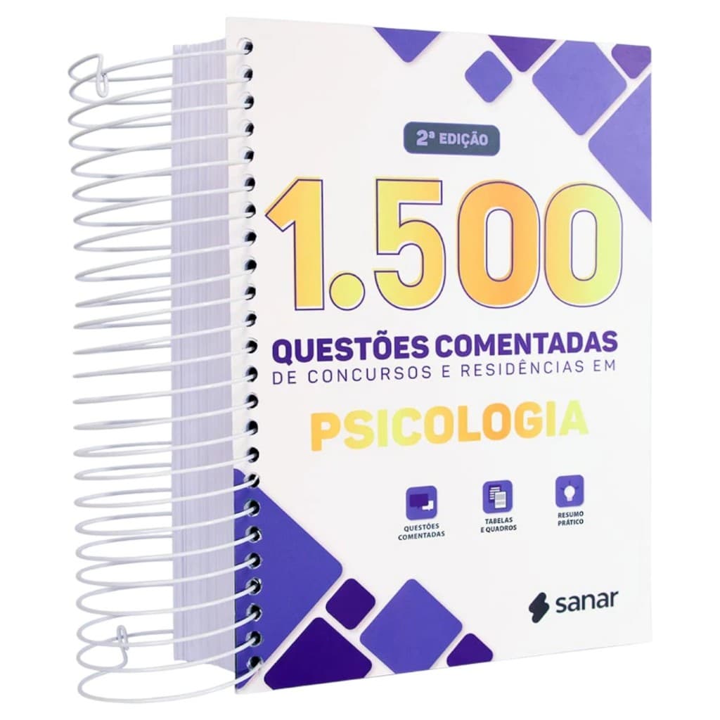 Livro 1.500 Questões Comentadas para Concurso PSICOLOGIA Edição 2026