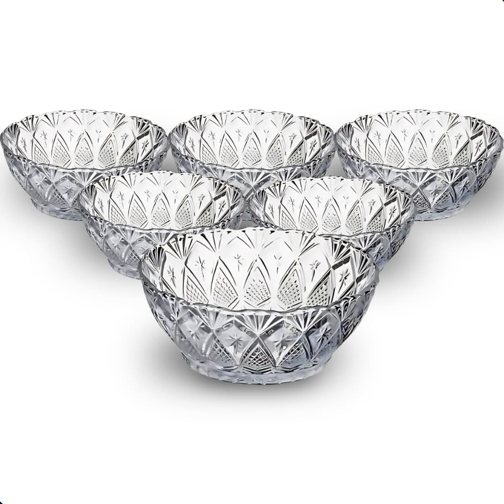 Kit Bowls de Vidro 150ml Toffee Tigela Sobremesa Petisqueira | Transparente Mesa Posta 6 a 24 Peças