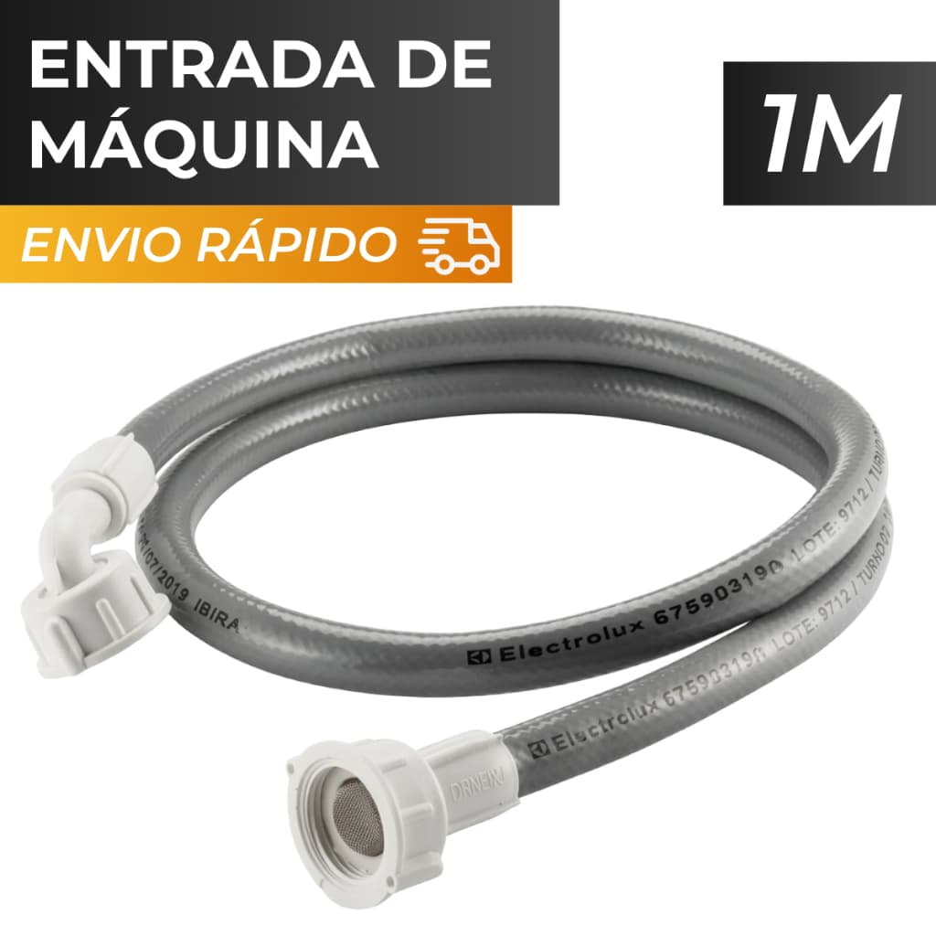 Mangueira entrada 1M Máquina de lavar Ibirá Multi Marcas Brastemp Electrolux e Tanquinho