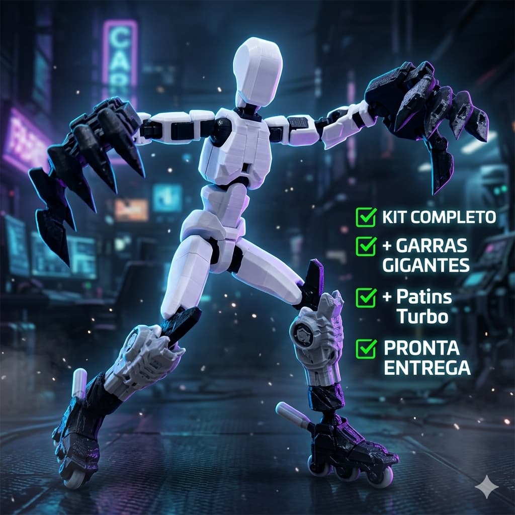 Dummy 13 Kit Completo com Garras Gigantes Patins e Armadura Boneco Articulado