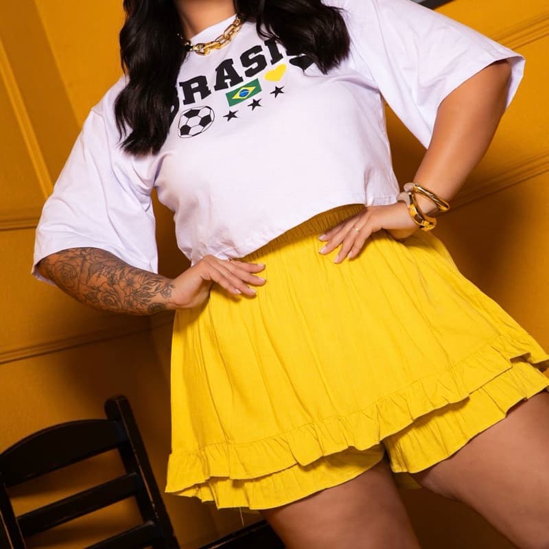 Short saia plus size moda gringa I 48 ao 54 I Jessyca